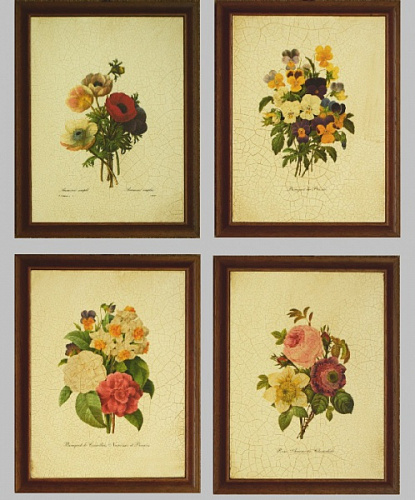 Комплект из 4 картин 5514 с изображением полевых цветов