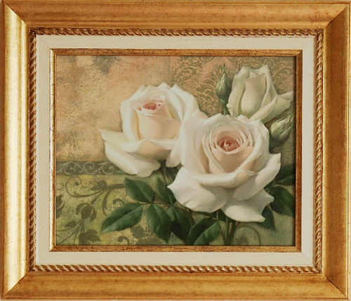 Картина 5833 A розы в золотой раме