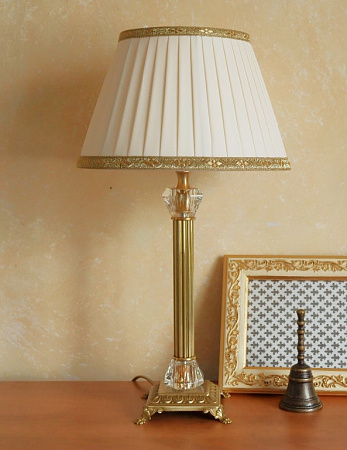 Настольная лампа С 601  Хрусталь, латунь из Италии в наличии и на заказ в Москве - spaziodecor.ru