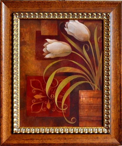 Картина  4384 A белые тюльпаны