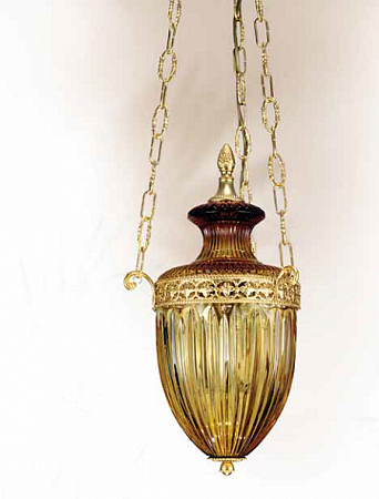 Подвесной светильник 8561 Ciulli Бронза с позолотой, янтарный хрусталь в наличии и на заказ в Москве - spaziodecor.ru