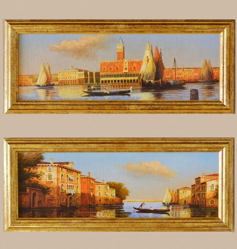 Комплект картин 5318 Венеция в золотой раме