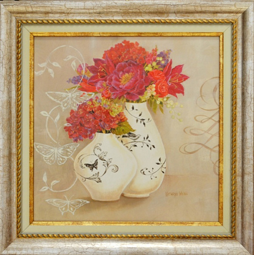 Картина 4985 B коллаж с цветами в стиле прованс