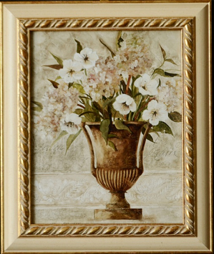 Картина  5086 B букет с цветами в белой раме