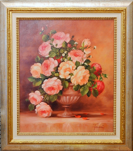 Картина  5550 A пышный букет цветов. Картина в гостиную над камином или над диваном