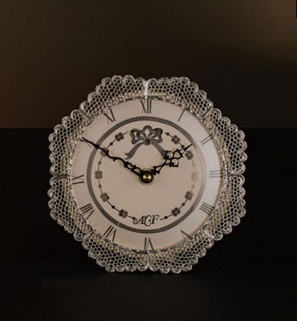 Часы настольные 1885 ACF фарфор, серебро из Италии в наличии и на заказ в Москве - spaziodecor.ru